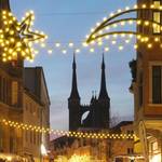 Dezember: Die Innenstadt von Köthen ist wieder weihnachtlich geworden.