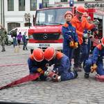 Juni: Nachwuchs probt den Ernstfall - der Markt wird zum Übungsschauplatz der Jugendfeuerwehren.