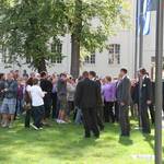 Reges Interesse rief die Ankunft von Bundeskanzlerin Angela Merkel in Köthen hervor.