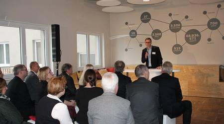 Mercateo-Vorstand Peter Ledermann begrüßte zur Eröffnung die Anwesenden.