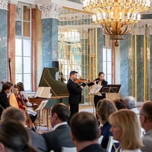 Das Ensemble Continuum brachte anlässlich der Festveranstaltung Musik von Johann Sebastian Bach zu Gehör.