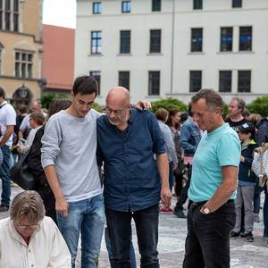 Malaktion auf dem Marktplatz