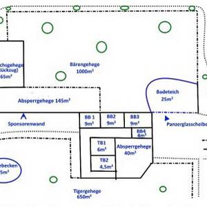 Grundriss des Bärengeheges