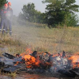 Einsatzübung auf dem alten Flugplatz in Köthen (Anhalt)