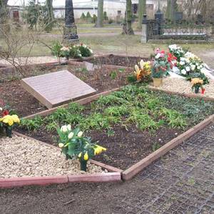 Die neu angelegten Kiesbeete bieten Platz für Blumenschmuck und Steckvasen.