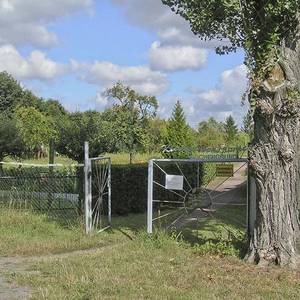 Eingang zur Gartensparte 'Eschengrund'.