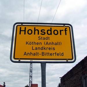 Ortseingangsschild Hohsdorf.